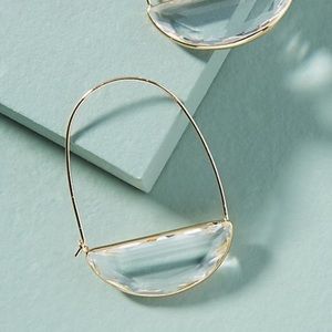 Anthropologie Crescent Hoop Earrings